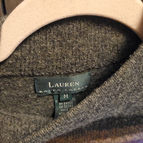 Ralph Laure Lambswool Colorful Striped Woman’s Sweater Size M - Picture 3 of 6